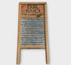 Dubl Handi Laundry Vintage Wooden   Metal Washboard Travel Columbus Co  18   x8 5   