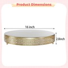 Feictpox 16  Gold Metal Round Cake Stand Cupcake Dessert Display Holder