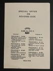 Kiss Alive Ii 8-track Set   Order Insert Vg