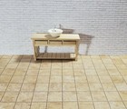 Dollhouse Miniature Limestone Tile Floor Large Squares Embossed Card Flooring