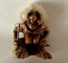 Fosse Troll Norway  138 Original Tag 8 5  Old Woman With Broom Vtg