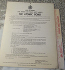 Ww2 Poster Sign Atomic Bomb Warning Safety Broadside Civil Defence State If Me 