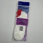 Vintage Socks Women s 9-11 5 Nos Pom Pom White Red Usa Made Low Cut Golf Tennis