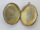 Antique Victorian Black Onyx   Seed Pearl Mourning Locket Pendant C4