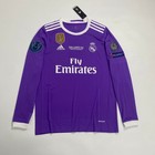 2017 Real Madrid Away Retro Jersey Ronaldo  7 Long Sleeve Final Purple Iconic