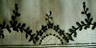 Antique Silk Chantilly Mesh Lace Trim Floral Fern Design  France 50 x 9 