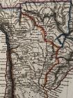 1825 South America Original Copperplate Map  Antique Hand Colored Engraving