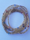 African Waist Beads Belly Chain Smal Shiny Gold crystal Clasp Weight Loss 33-50 