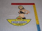 Vintage Chrysler Mopar Full Service Garage Woman 12  Metal Car Gasoline Oil Sign