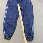 Adidas Ivy Park Ivp Denim Track Pants Adult Medium Blue Jogger Cuffed Originals