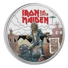2025 Music Legends     Iron Maiden 1 Oz Coloured Silver Proof Coin In Box With Coa