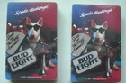 2 Vintage Spud Mackenzie Bud Light Budweiser Beer Playing Cards  1987   Case