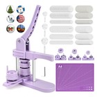 3 In 1 Button Maker Machine 25 32 58mm Multi Size Pin Badge Press Kit W  300pcs