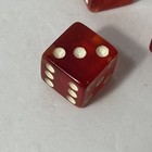 3 Vtg Bakelite Large Cherry Red Dice Casino Gambling Vintage