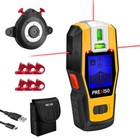 2-in-1 Stud Finder With Laser Level Rechargeable Multi Surface Cross Line Lasers