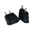 Socket Plug Adapter Europe Eu Euro To Us Travel Charger Ac Power 2pcs Black