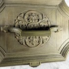 Vtg Max Klein Sc-2015 Avocado Green Faux Wood Plastic Sewing Box W  Tray