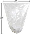 45-48 Gallon Clear Trash Can Liners - 43  X 48  - High Density Garbage Bags - 20