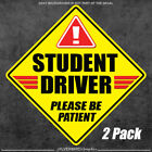 2x Student Driver Sticker Please Be Patient Safety Driver Vehicle Bumper Car 4 