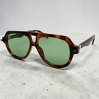 Men s Or Women Classic Vintage Retro Sunglasses Large Tortoise Frame Green Lens