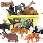 12pcs Jumbo Safari Animals Figures Zoo Animals Action Figure Play Set For Kids