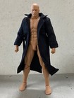 Pb-ltc2-blk  1 12 Black Fabric Wired Trench Coat For 6  Action Figure Body