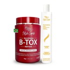 Hair Treatment Kit 1kg B-tox Mask   300ml Anti-residue Shampoo - Repair   Clarif
