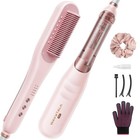 3-in-1 Steam Hair Straightener Brush For Curly Hair  Fast Salon Results  Anti-fr