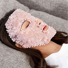 Natural Crystal Rose Quartz Face Mask Healing Stone Cold Jade Face Mask Handmade