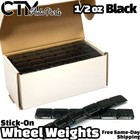 6-box 1 2 Oz Black Balance Wheel Weights Stick-on Adhesive Tape Lead-free 54 Lbs
