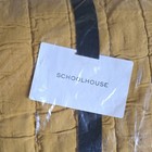 Schoolhouse Channeled 100  Cotton Quilt  Yellow   Gold   Grey  Full queen