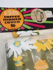 Vintage 1970s Floral Vinyl Appliance Covers - 4pc - Coffee Maker Toaster Blender
