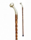 Walking Stick - Twisted Spiral Wooden Stick 8  Long Handle Handcrafted Cane Gift