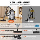 Vevor Wet Dry Shop Vac Vacuum 8gallon 6peak Hp Cleaner Hose Stainless Steel