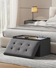 Folding Storage Ottoman Bench Multi-functional Ottoman Foot Rest End Of Bed