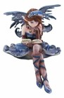 Ebros Blue Bookworm Fairy Shelf Sitter Figurine 4  Tall Whimsical Fantasy Faerie
