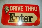 Original vintage Kentucky Fried Chicken  enter     exit  Parking Lot Signs   Kfc