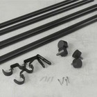 Umbra Cappa Double Curtain Rod 120 In  - 180 In  In Brushed Black