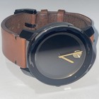 Movado Bold 42mm Black Museum Dial Brown Leather Men   s Watch 3600305 Please Read