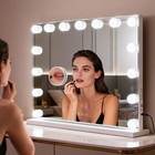 Hollywood Vanity Mirror With Dimmable 15led Bulbs Lights 3 Lighting Modes 2in1