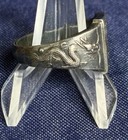 Pre Ww2 1930   s Silver Usmc China Chinese Made Marines Ring Peking Dragons Ega