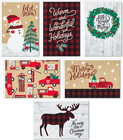 Christmas Cards Assorted 24 Pack Rustic Holiday Greeting Card Set With Envelopes