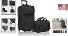 Rio 2-piece Expandable Carry-on Luggage Set - Water-resistant Softside Elegance