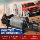 Hydraulic Winch 15000lbs 2 5 x78ft Steel Cable Bmr80 Motor 36 1 Gear Ratio