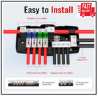 Fused Power Distribution Block Car Audio 4 Way Midi mini-anl  Fuse Block 12v