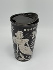 Starbucks Black Silver Mermaid Travel Ceramic Mug Holiday 2017 Tumbler Nwt