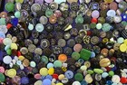 310 Pcs Lot Old Czech Vintage Glass Buttons 1930  s Art-deco