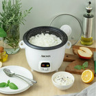 Best Seller 6-cup Rice   Grain Cooker  8x Bonded Granite Coating  White