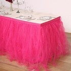 14 Feet X 29  Multi Layers Tulle Table Skirt Party Wedding Booth Decorations