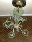 Murano Glass Chandelier 5 Light Vintage Working Good Condition Read Description